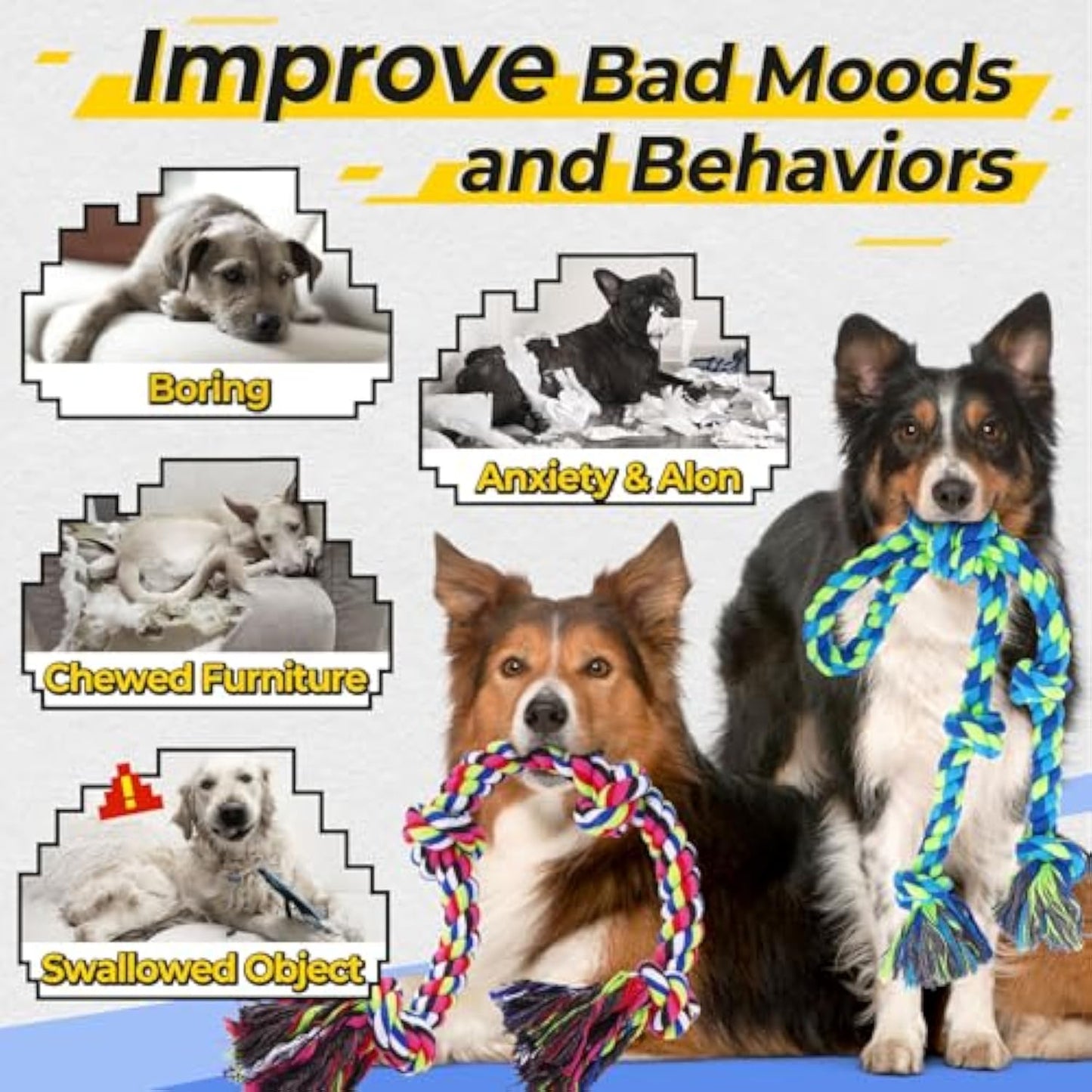 Heavy-Duty Dog Rope Toy – Tough Tug Toy for Aggressive Chewers