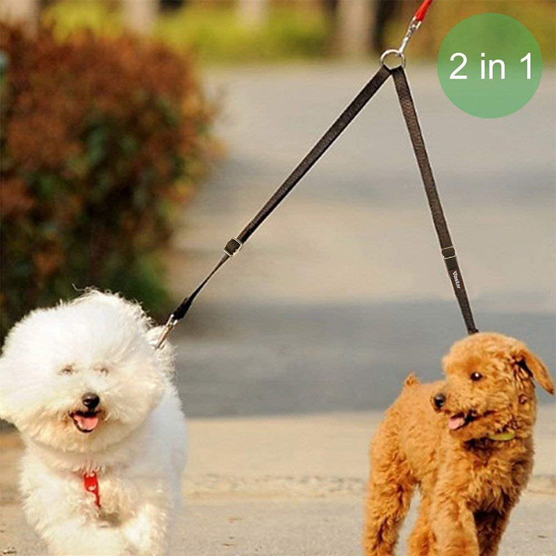 Multipurpose Dual-Headed Dog Leash – Adjustable Lead for Walking & Training Two Dogs