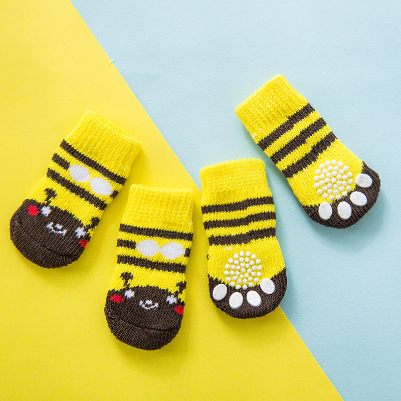 Pet Knit Skid Warm Love Cotton Socks