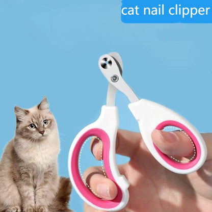 Cat Nail Clippers with Circular Cut Hole – Sharp Angled Blade Paw Trimmer for Safe Grooming