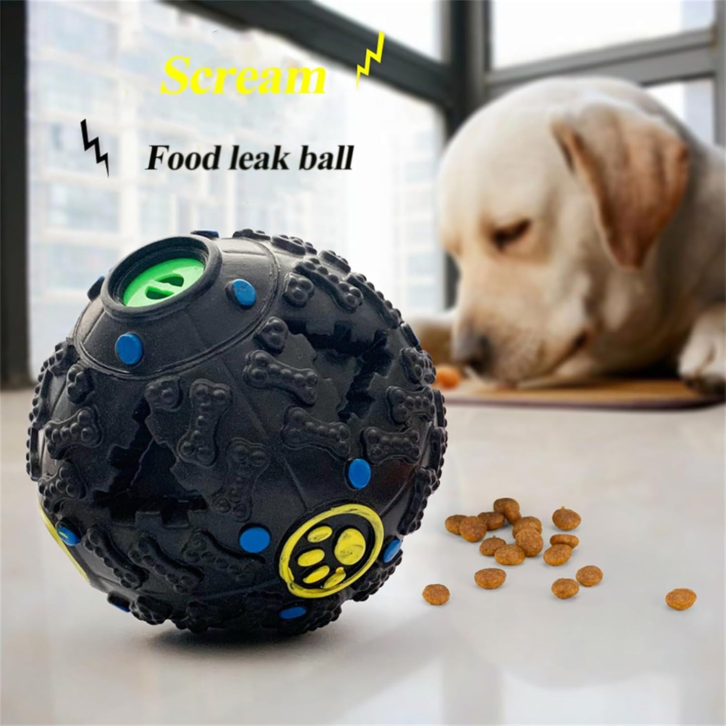 Dog Food Ball Bite Resistant Toy Puzzle Large And Small Size Interactive Pet Toy For Dogs Durable Treat Dispensing Fun