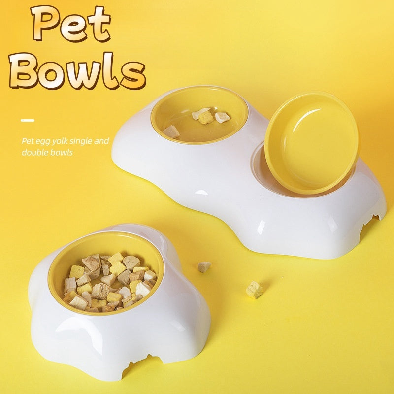 Non-Spill Double Dog Bowls – Anti-Tip Food & Water Feeder for Puppies and Pets