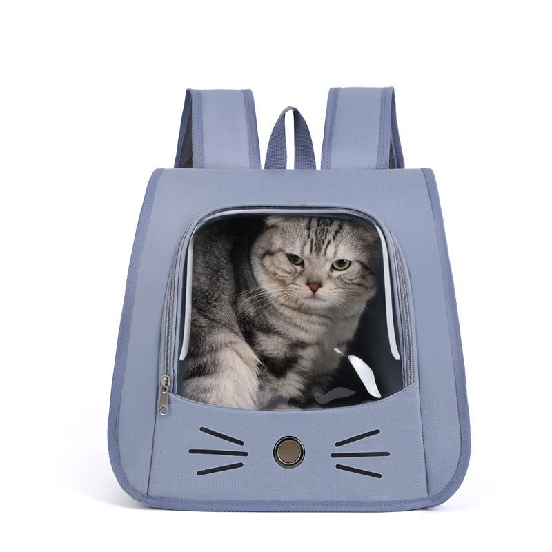 Breathable Cat Backpack Carrier – Portable Outdoor Pet Shoulder Bag for Cats & Small Dogs