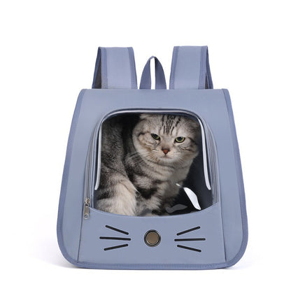 Breathable Cat Backpack Carrier – Portable Outdoor Pet Shoulder Bag for Cats & Small Dogs