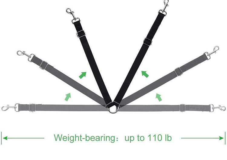 Multipurpose Dual-Headed Dog Leash – Adjustable Lead for Walking & Training Two Dogs