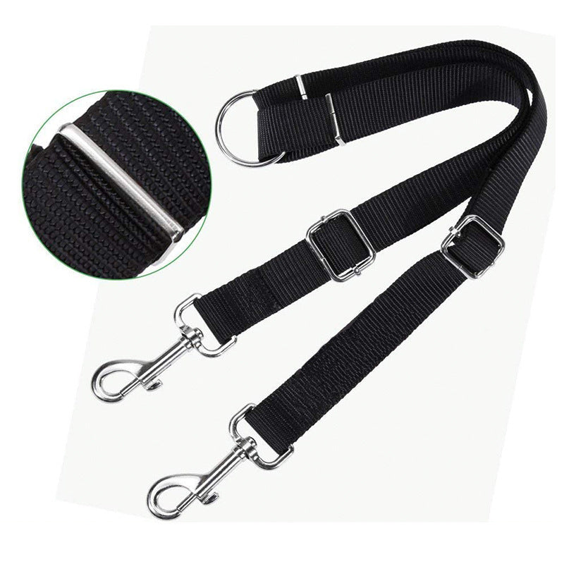 Multipurpose Dual-Headed Dog Leash – Adjustable Lead for Walking & Training Two Dogs